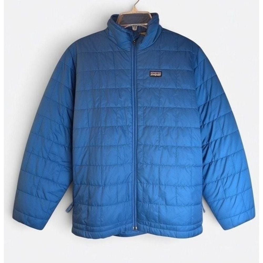 Patagonia Kids Nano Puff Brick Quilted Insulated Jacket Blue Boys Size 12
